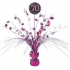 70th Birthday Pink Sparkling Celebration Centerpiece 46cm - 1pk