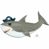 Ahoy Birthday Shark SuperShape Foil Balloon  - 41" x 23" (104cm x 58cm)
