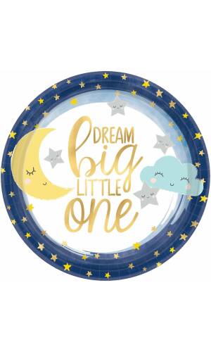 Twinkle Little Star Paper Plates 17.7 cm - 8pk
