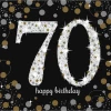 70th Gold Sparkling Celebration Napkins 33cm x 33cm - 16pk