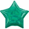 Holographic Iridescent Green Star Standard Foil Balloon - 18'' (43cm)