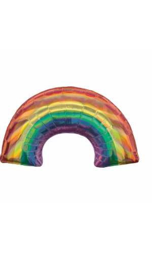 Holographic SuperShape Iridescent Rainbow Foil Balloon - 86cm x 48cm