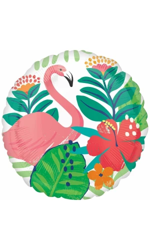 Hawaiian Flamingo Tropical 17" -  Foil Balloon