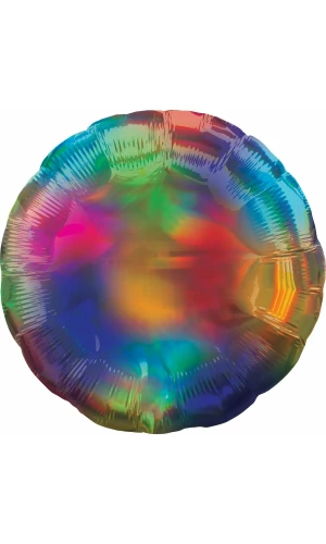 Holographic Iridescent Rainbow Circle Foil Balloon - 18''(43cm)