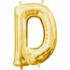 Gold Letter " D " Foil Balloon 16''