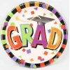 Graduation Round Paper Plates 22.9cm - 8pk
