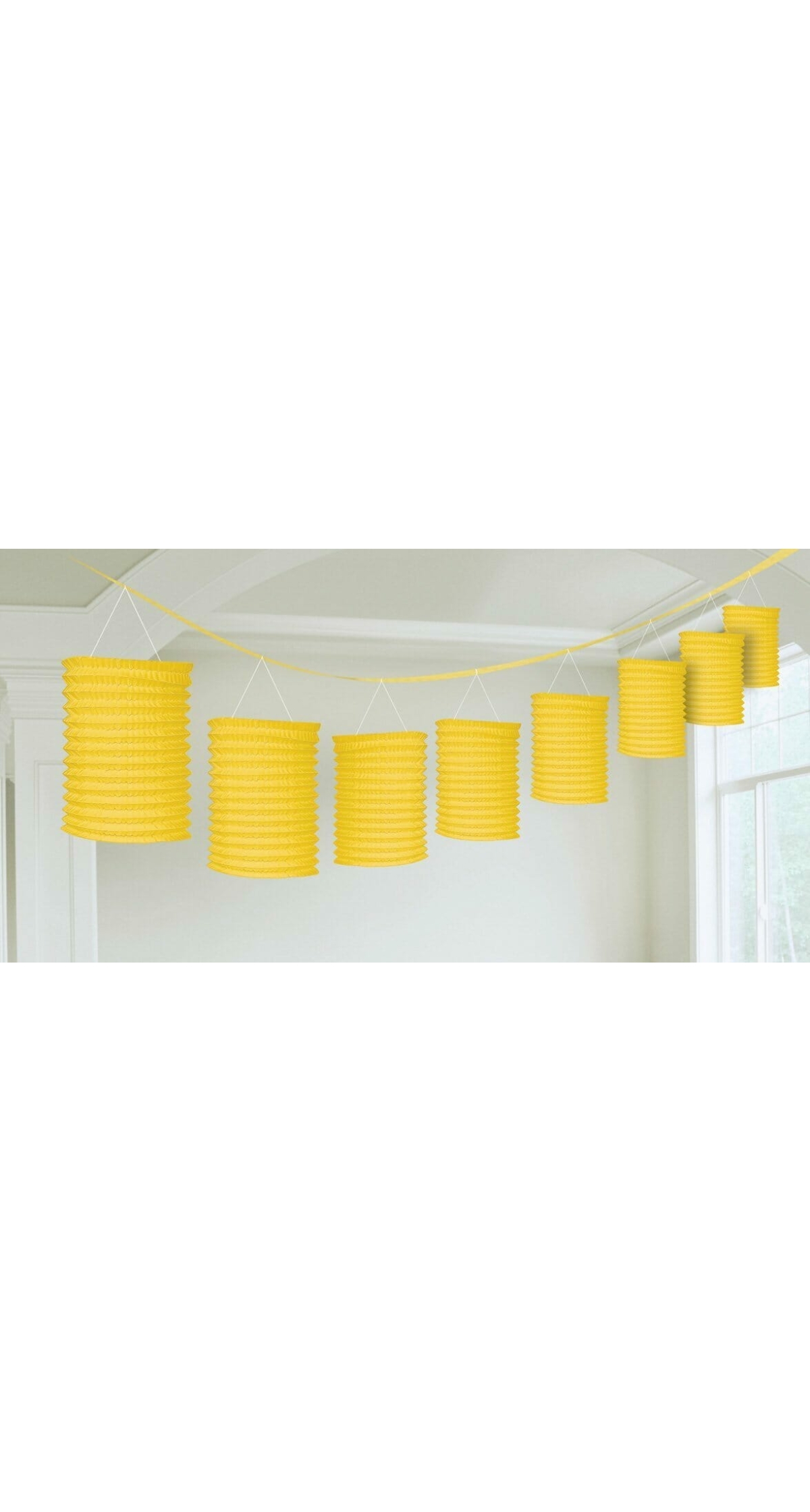 Yellow Paper Lantern Garlands - 3.65m