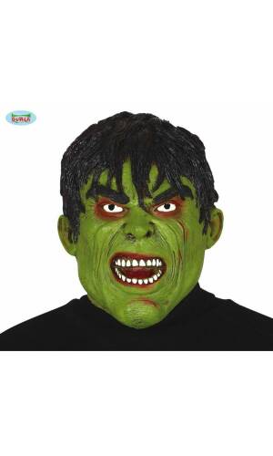 Latex Green Monster (Hulk) Mask - Adult One Size
