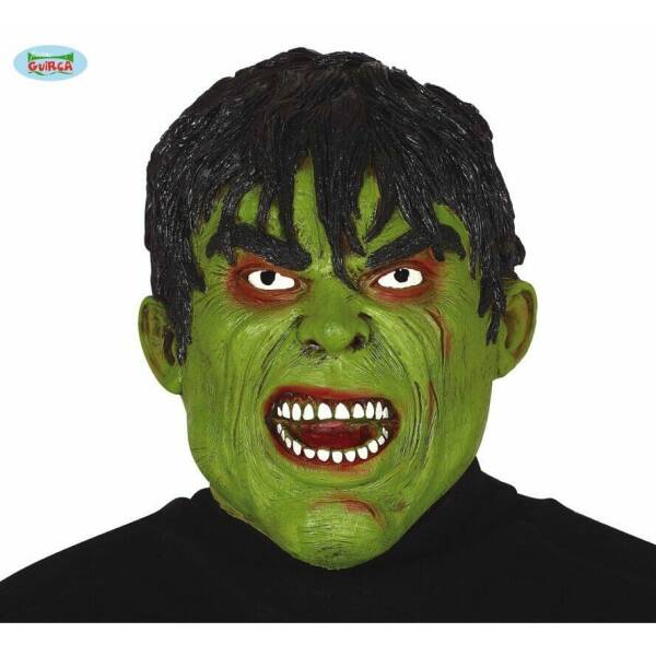 Latex Green Monster (Hulk) Mask - Adult One Size