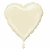 Iridescent Pearl Ivory Heart Foil Balloon 18''