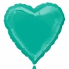 Teal Heart Foil Balloon 18''