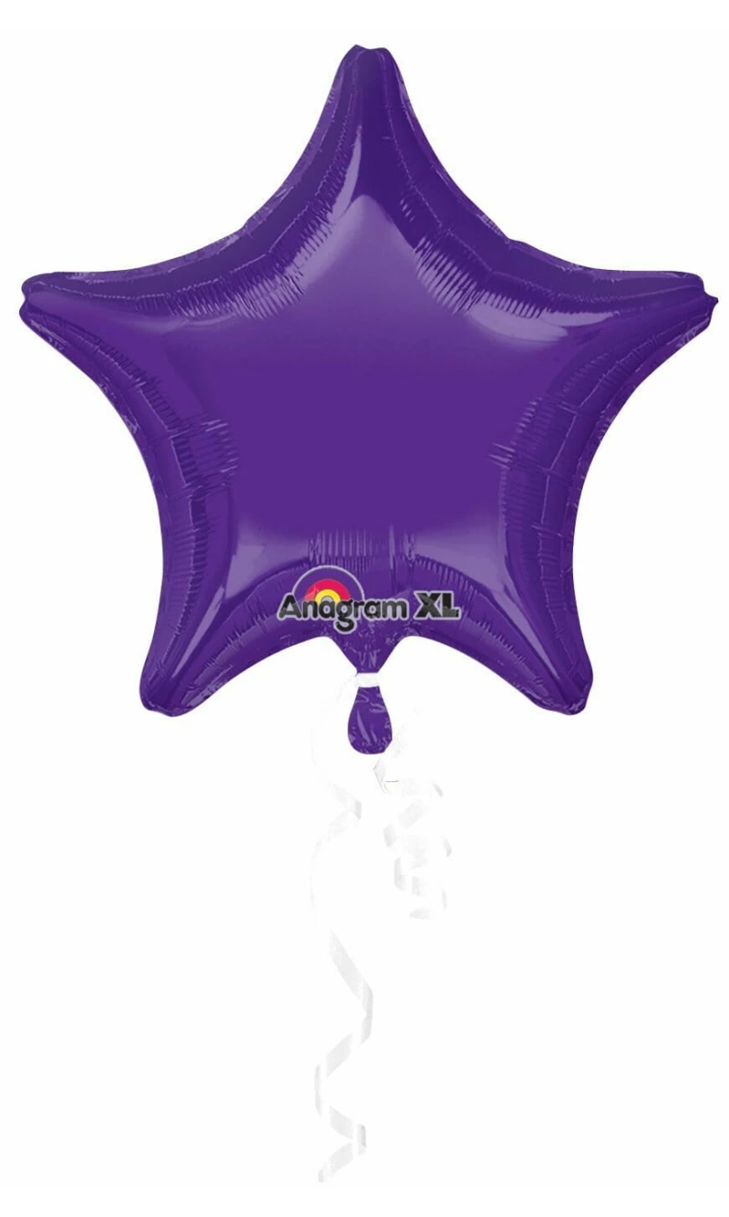 Quartz Purple Star Foil Balloon 18''