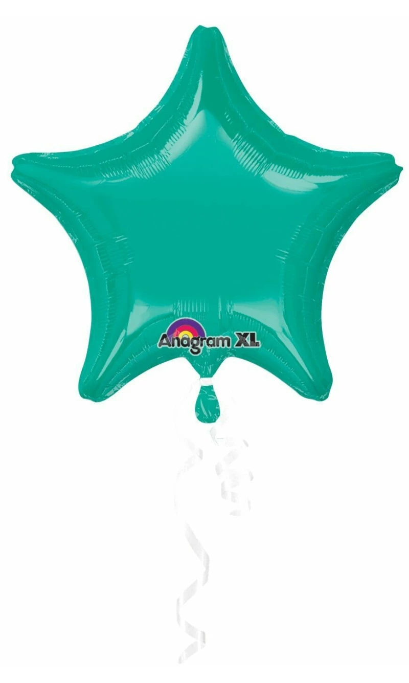 Teal Star Foil Balloon 18''