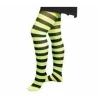 Tights Striped Neon Green & Black