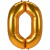 53 Inch Jumbo Size Foil Balloon Number 0 - Gold