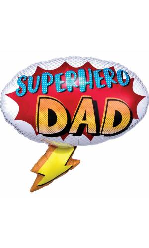 Father's Day Superhero Dad  SuperShape Foil Balloon - 68cm x 66cm