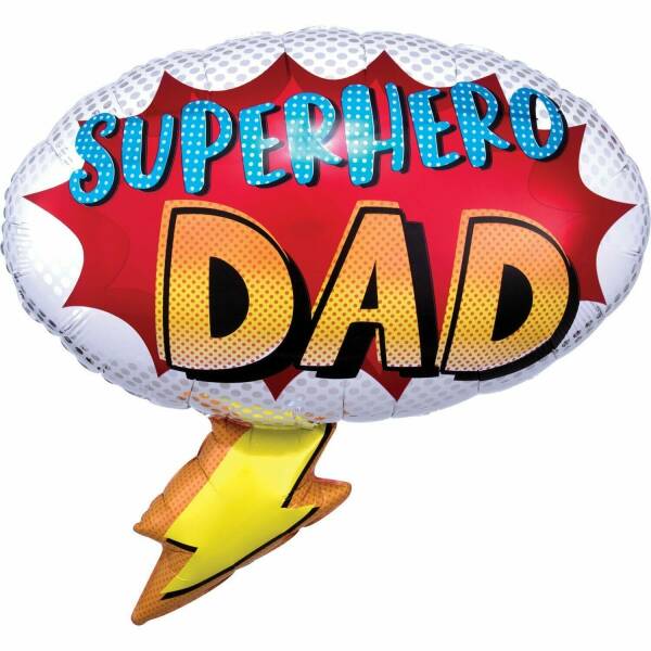 Father's Day Superhero Dad  SuperShape Foil Balloon - 68cm x 66cm