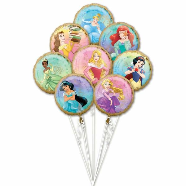 Disney Princess Balloon Bouquet Assorted Characters - 8pk