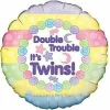 Double Trouble It's Twins Foil Balloon - 18''