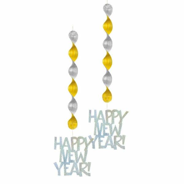 New Year's Stars Prism Hanging Decorations - 30 Inch - 2pk