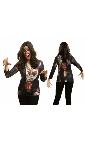 Zombie Girl, Manga Larga - Adult Size Large