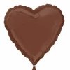 Chocolate Brown Heart Foil Balloon 18''