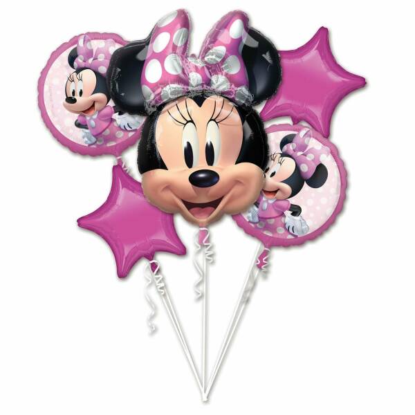 Disney Minnie Mouse Forever Foil Balloon Bouquet - 5pk