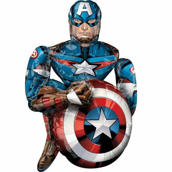 Marvel Avengers Captain America Airwalker Foil Balloon - 86cm x 99cm