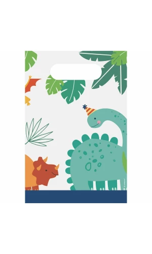 Dino-Mite Paper Loot Bags - 8pk