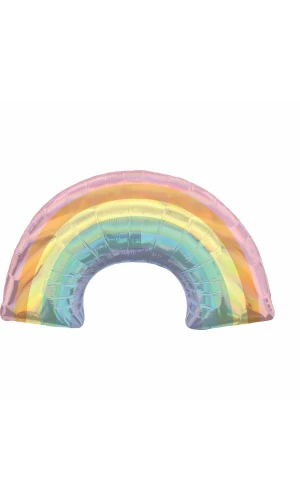Iridescent Pastel Rainbow Supershape Foil Balloon