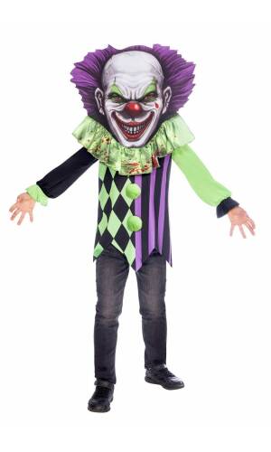 Scary Clown Big Head - Age 8 to 10 Years