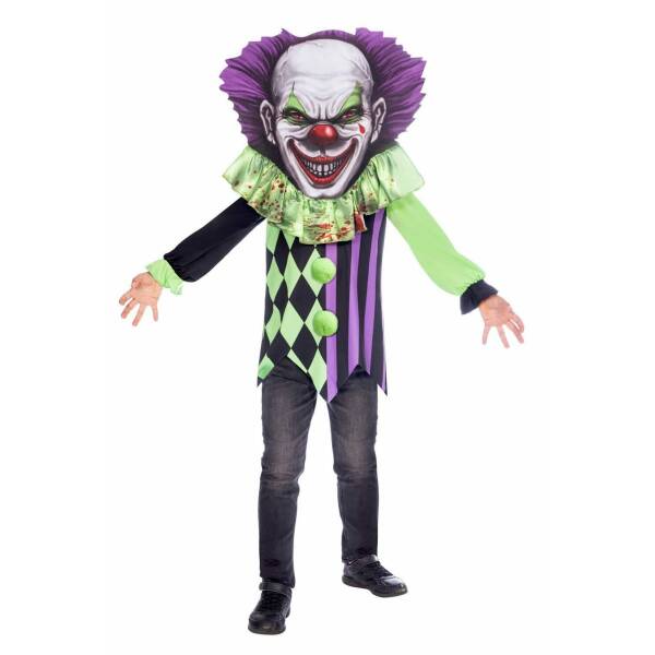 Scary Clown Big Head - Age 8 to 10 Years