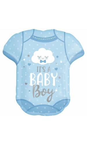 Baby Boy Onesie SuperShape Foil Balloon - 55cm x 60cm