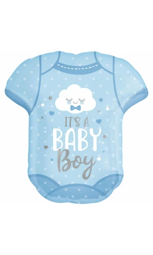 Baby Boy Onesie SuperShape Foil Balloon - 55cm x 60cm
