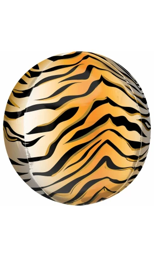 Orbz Tiger Print Foil Balloon - 38cm x 40cm