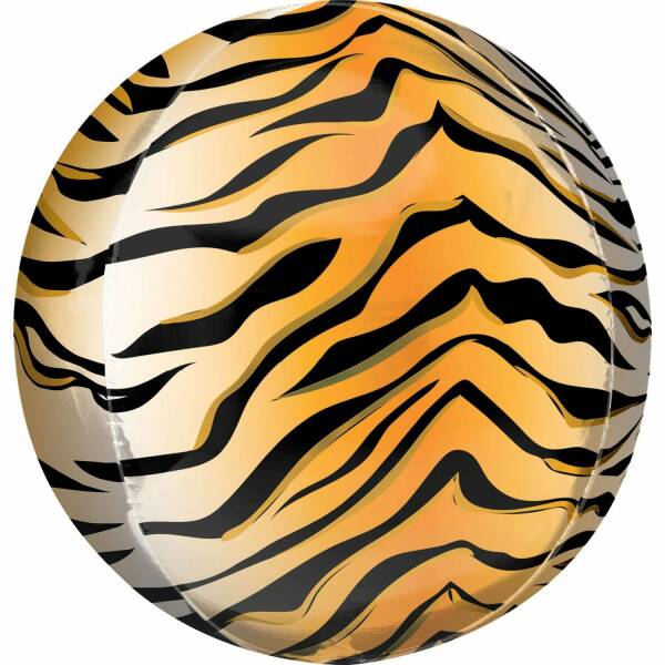 Orbz Tiger Print Foil Balloon - 38cm x 40cm