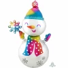 MultiBalloon Satin Infused Snowman Foil Balloon - 78cm x 139cm