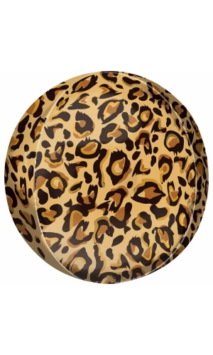 Orbz Leopard Print Foil Balloon - 38cm x 40cm