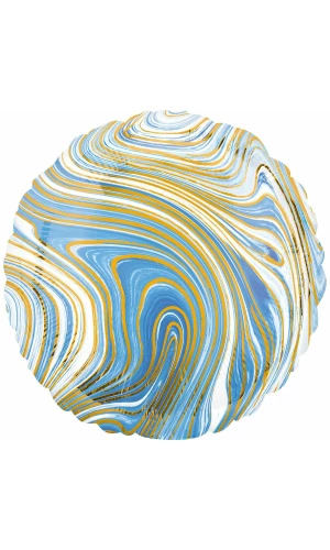 Marblez Blue Circle Foil Balloon - 43cm