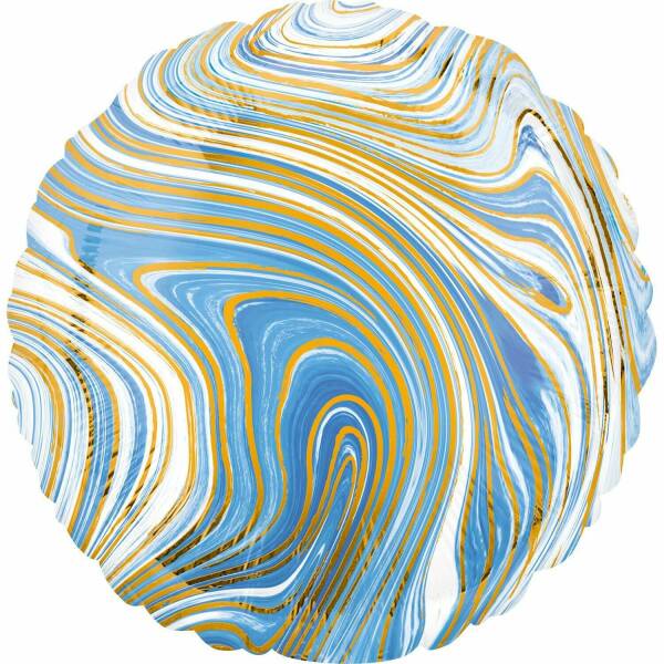 Marblez Blue Circle Foil Balloon - 43cm