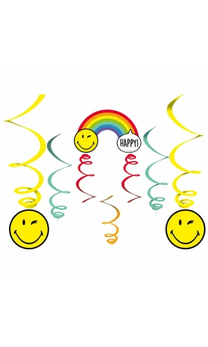 Smileyworld Paper Swirl Decoration 130cm - 6pk