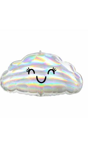Iridescent Cloud Standard Shape Foil Balloon - 58cm x 30cm