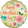 Happy Mother's Day Satin Pastel Yellow Foil Balloon - 43cm