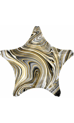 Marblez Black Star Foil Balloon - 43cm