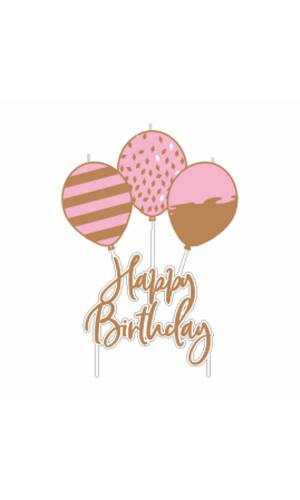 Rose Gold Birthday Candle 6.2 x 11.3cm
