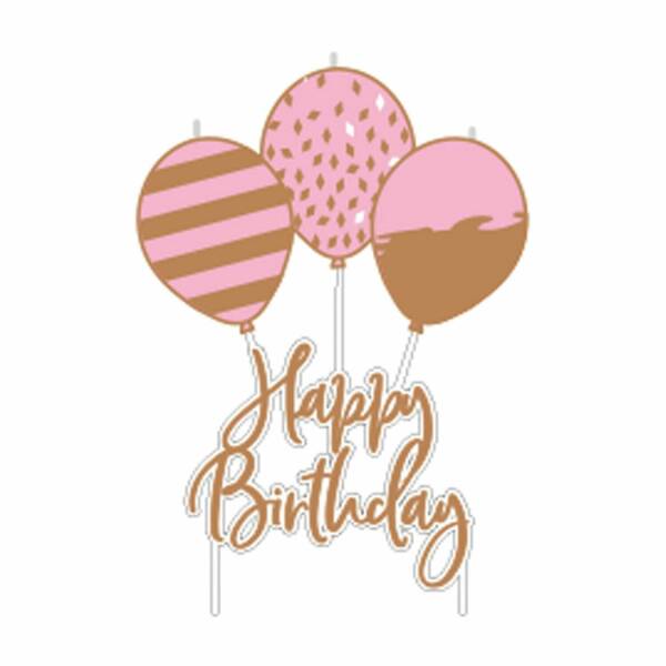 Rose Gold Birthday Candle 6.2 x 11.3cm