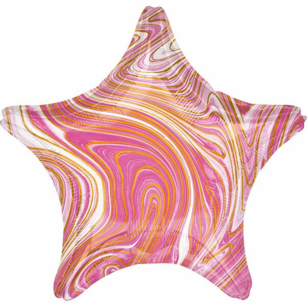 Marblez Pink Star Foil Balloon - 43cm