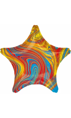 Marblez Colorful Star Foil Balloon - 43cm