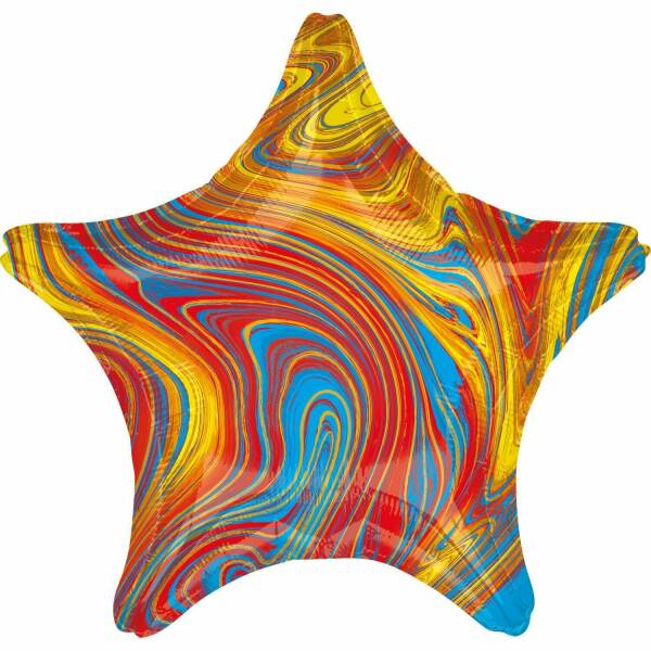 Marblez Colorful Star Foil Balloon - 43cm