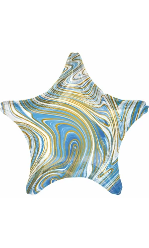 Marblez Blue Star Foil Balloon - 43cm